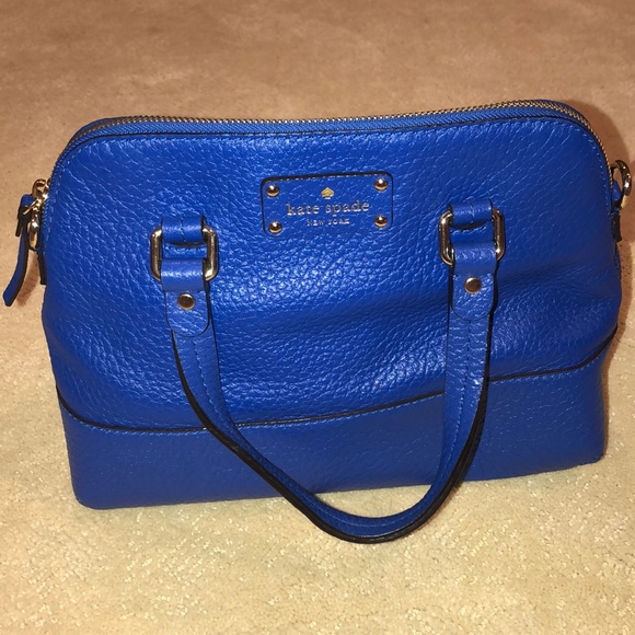 blue satchel purse